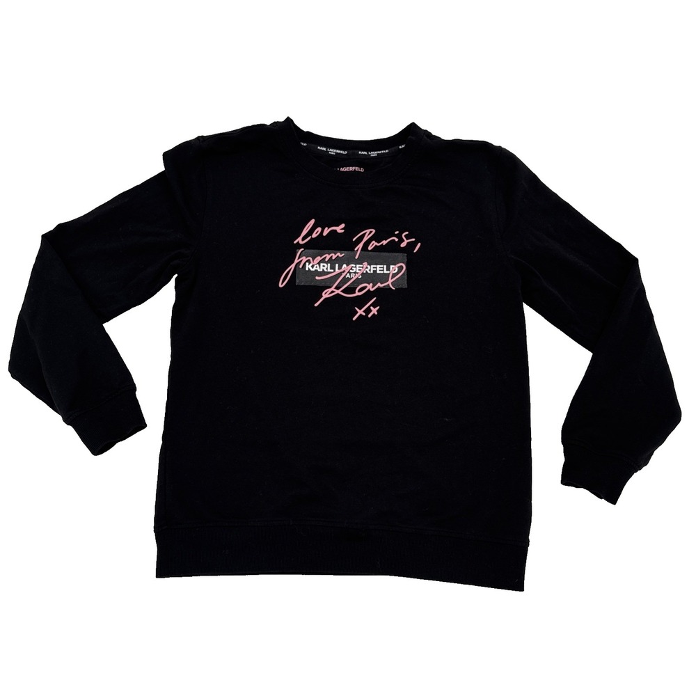 Karl Lagerfeld Paris‎ Women's Black & Pink "love from Paris Karl" Size XS